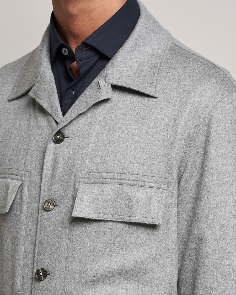 Homme | Chemises | Zegna | Oasi Cashmere Overshirt Light Grey