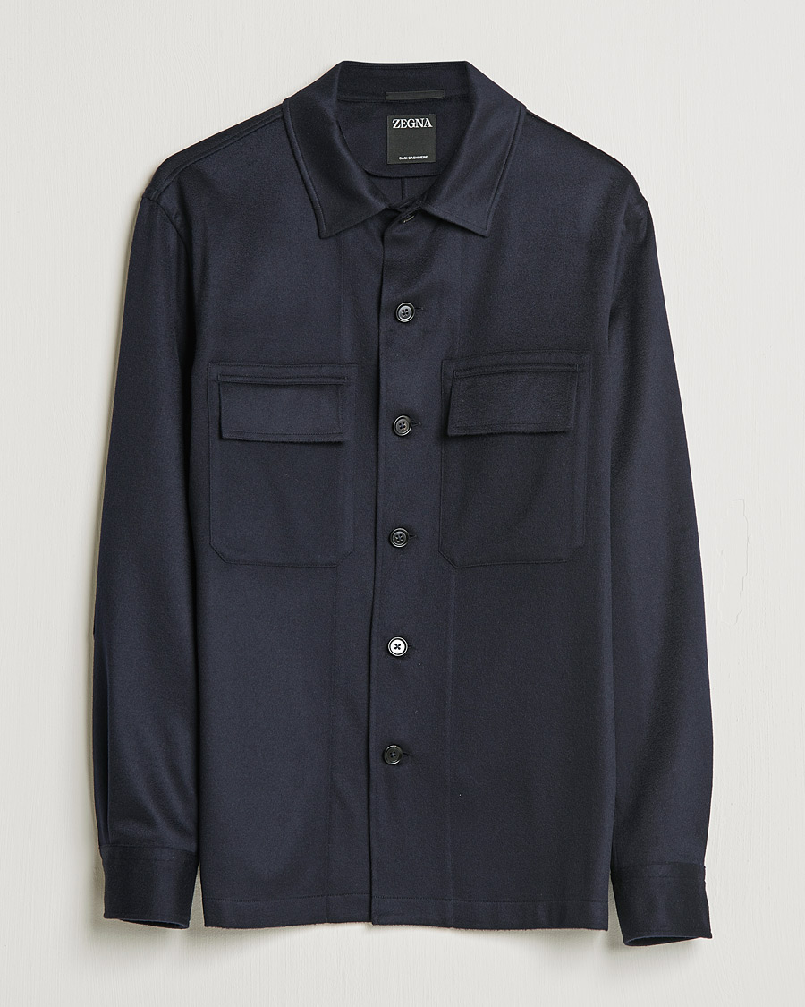 Homme | Chemises | Zegna | Oasi Cashmere Overshirt Navy