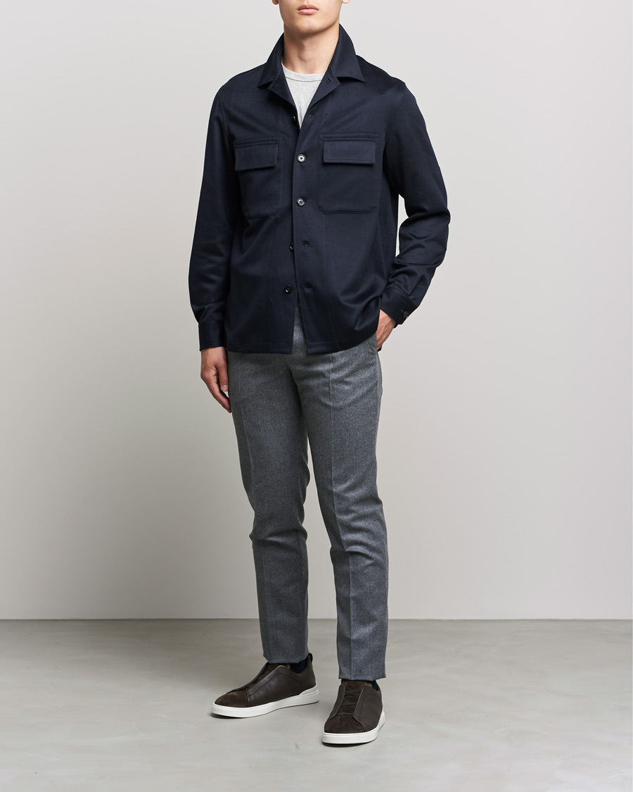 Homme | Chemises | Zegna | Oasi Cashmere Overshirt Navy