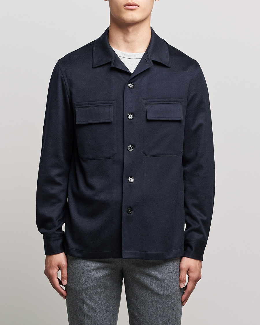 Homme | Chemises | Zegna | Oasi Cashmere Overshirt Navy
