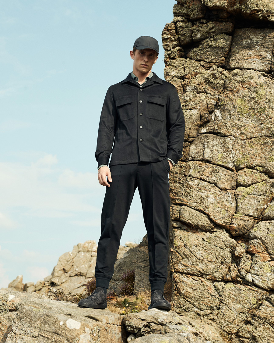 Homme | Pantalons | Zegna | Cotton Stretch Joggers Navy