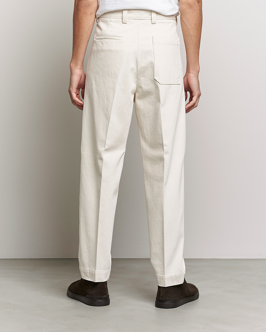 Homme | Pantalons | Zegna | Pleated Bull Denim Pants Off White