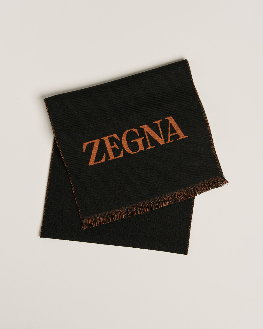 Homme | Zegna Bicolor Wool Scarf Black | Zegna | Bicolor Wool Scarf Black