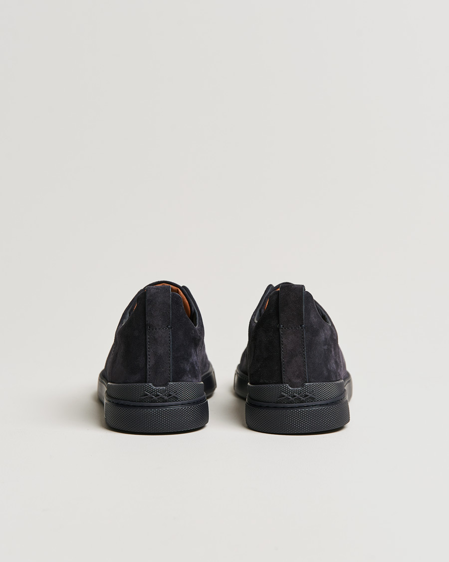 Homme | Zegna Triple Stitch Sneakers Full Navy Suede | Zegna | Triple Stitch Sneakers Full Navy Suede