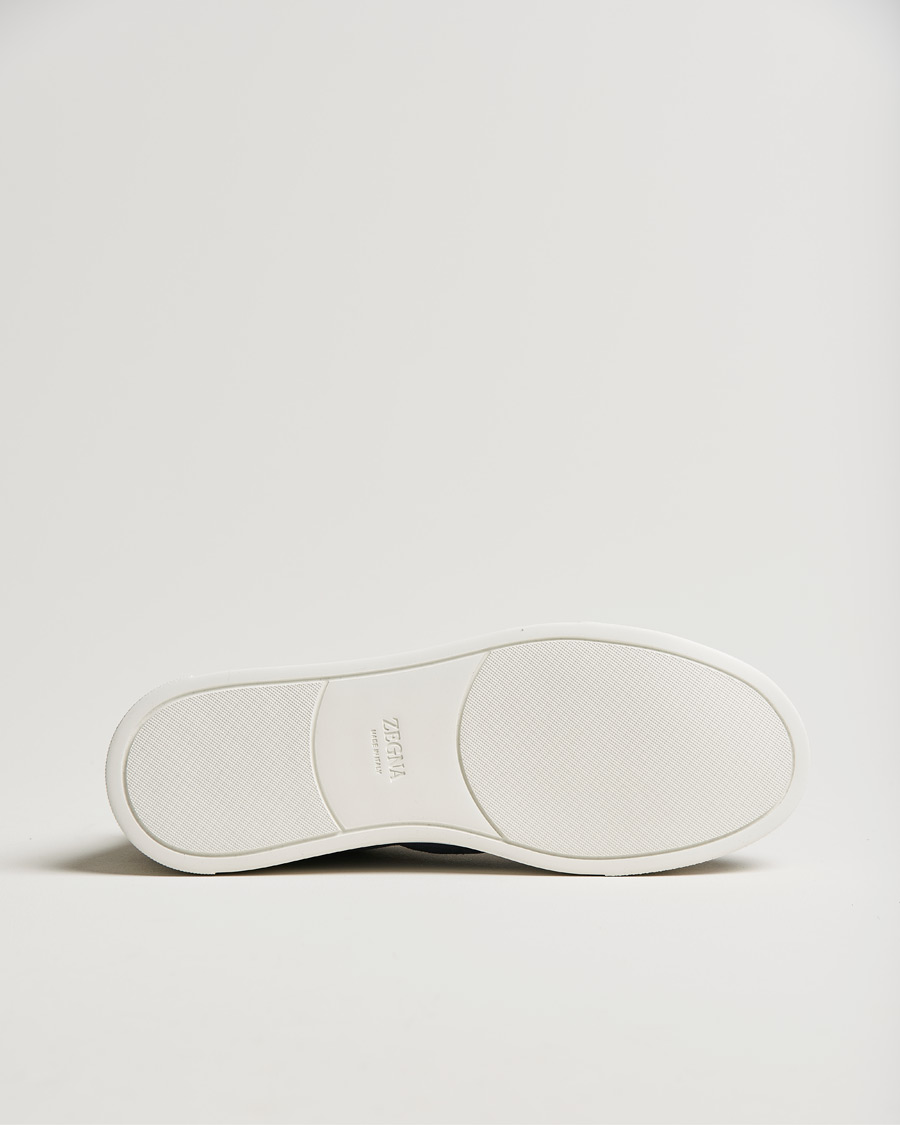 Homme | Zegna Triple Stitch Sneaker Blue Suede | Zegna | Triple Stitch Sneaker Blue Suede