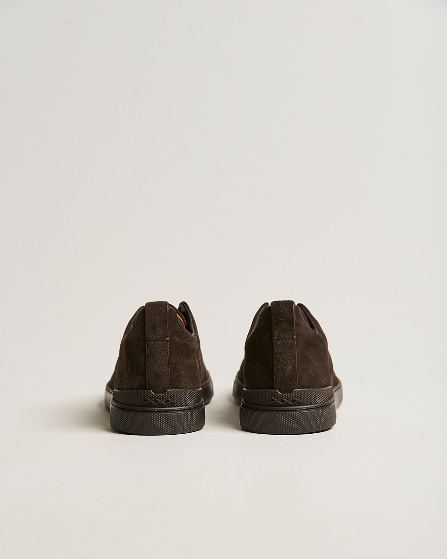 Homme | Zegna Triple Stitch Sneakers Full Brown Suede | Zegna | Triple Stitch Sneakers Full Brown Suede