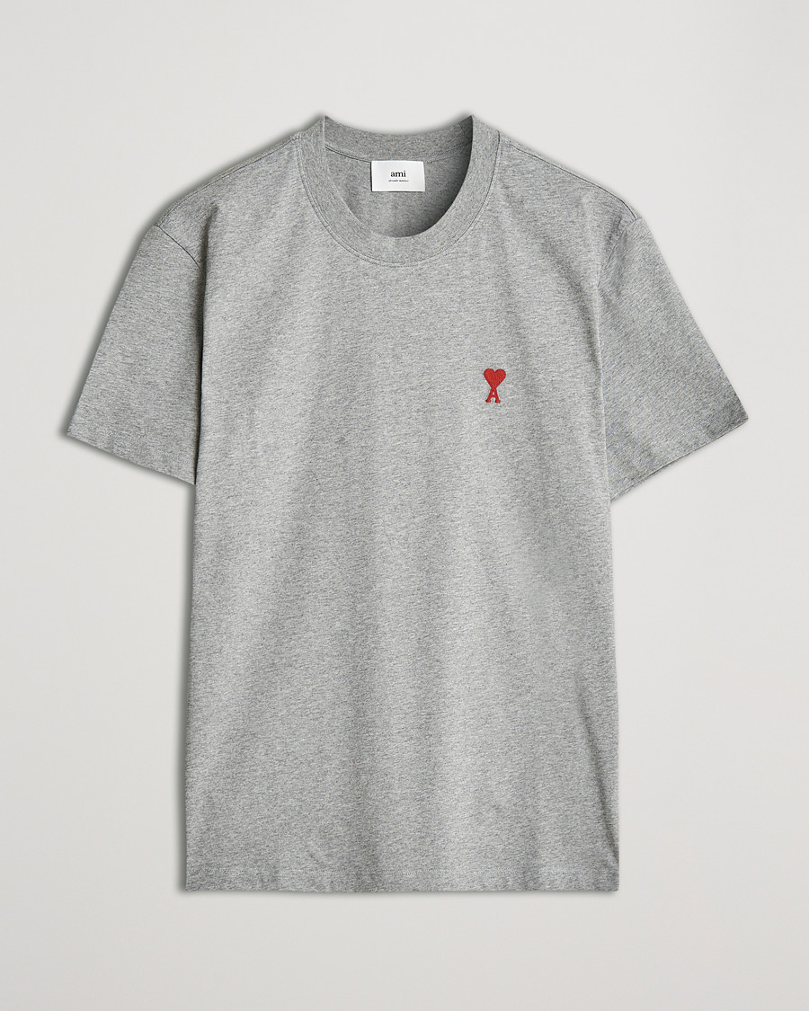 Homme | T-shirts | AMI | Heart Logo T-Shirt Heather Grey