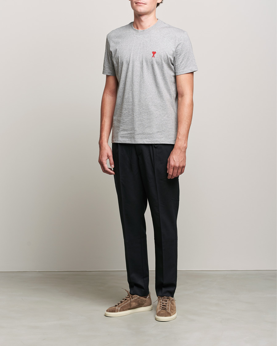 Homme | T-shirts | AMI | Heart Logo T-Shirt Heather Grey