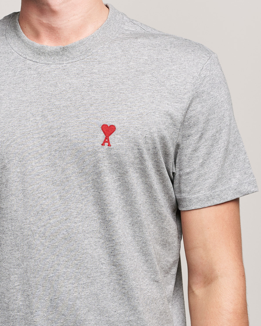 Homme | T-shirts | AMI | Heart Logo T-Shirt Heather Grey
