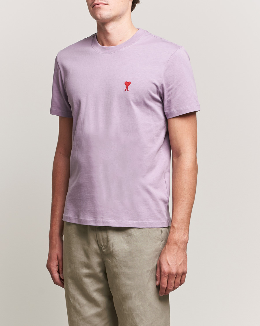 Homme | T-shirts | AMI | Heart Logo T-Shirt Washed Purple