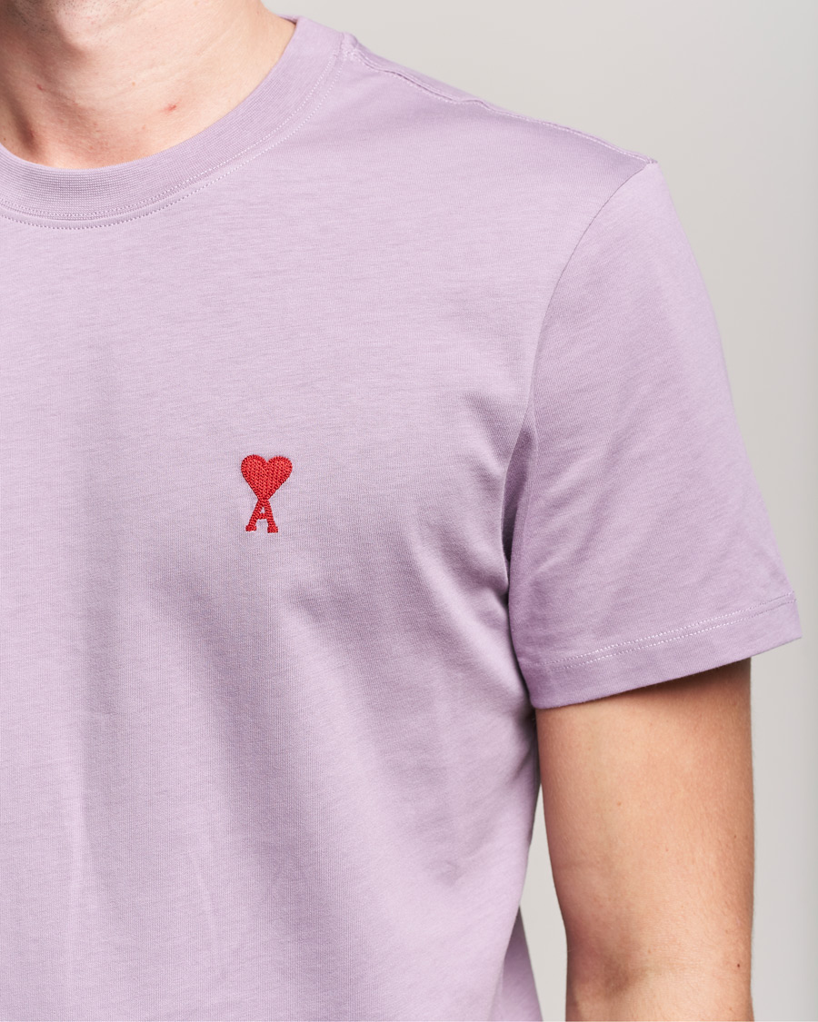 Homme | T-shirts | AMI | Heart Logo T-Shirt Washed Purple