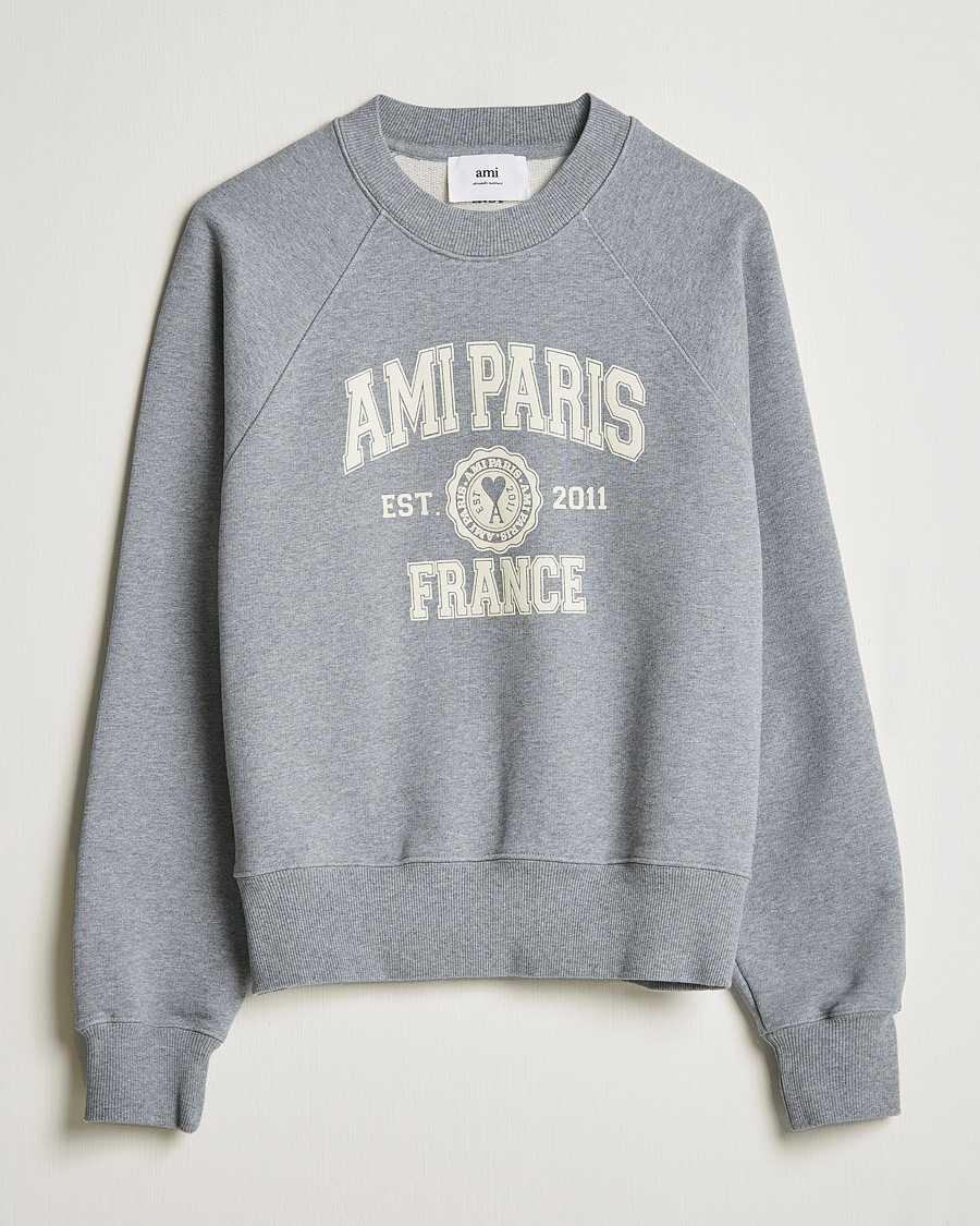Homme | Pulls Et Tricots | AMI | Paris College Sweatshirt Heather Grey