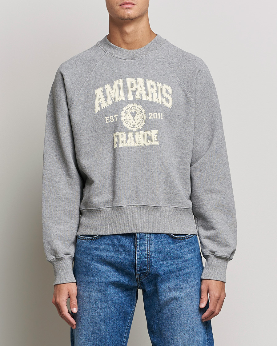 Homme | Pulls Et Tricots | AMI | Paris College Sweatshirt Heather Grey