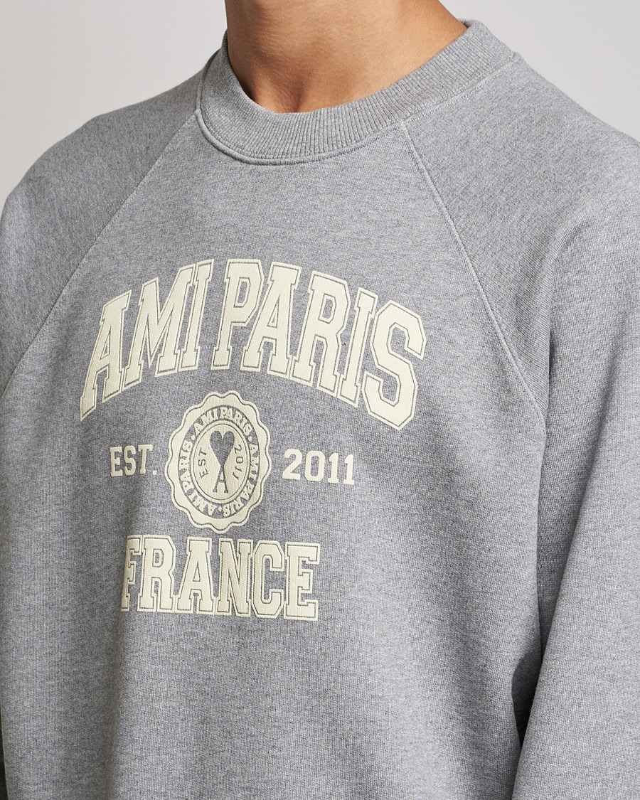 Homme | Pulls Et Tricots | AMI | Paris College Sweatshirt Heather Grey
