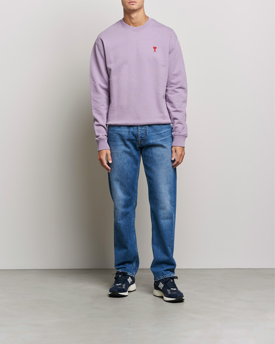 Homme | Pulls Et Tricots | AMI | Heart Logo Sweatshirt Washed Purple