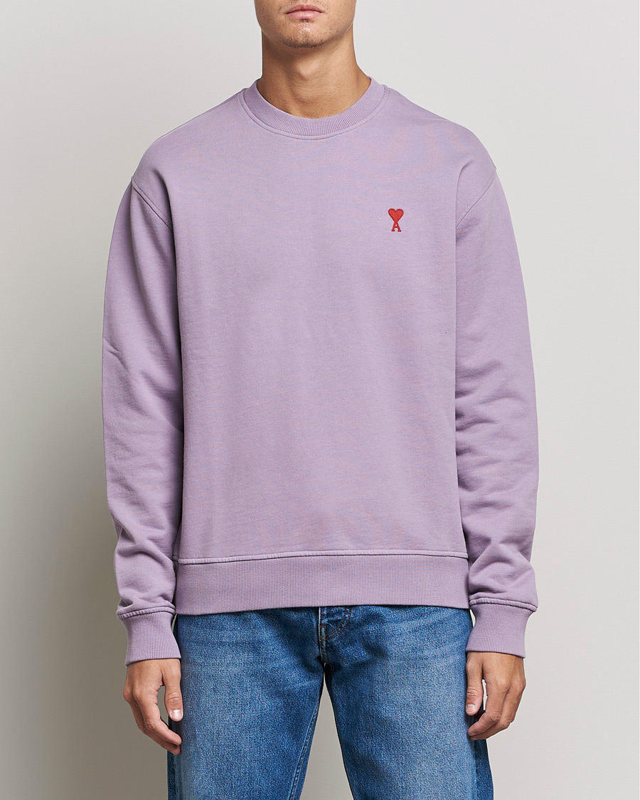 Homme | Pulls Et Tricots | AMI | Heart Logo Sweatshirt Washed Purple