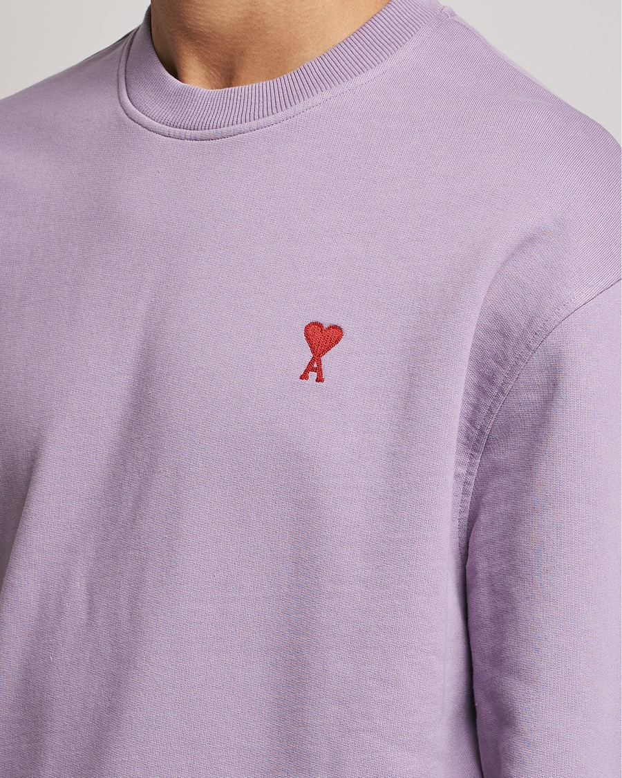 Homme | Pulls Et Tricots | AMI | Heart Logo Sweatshirt Washed Purple