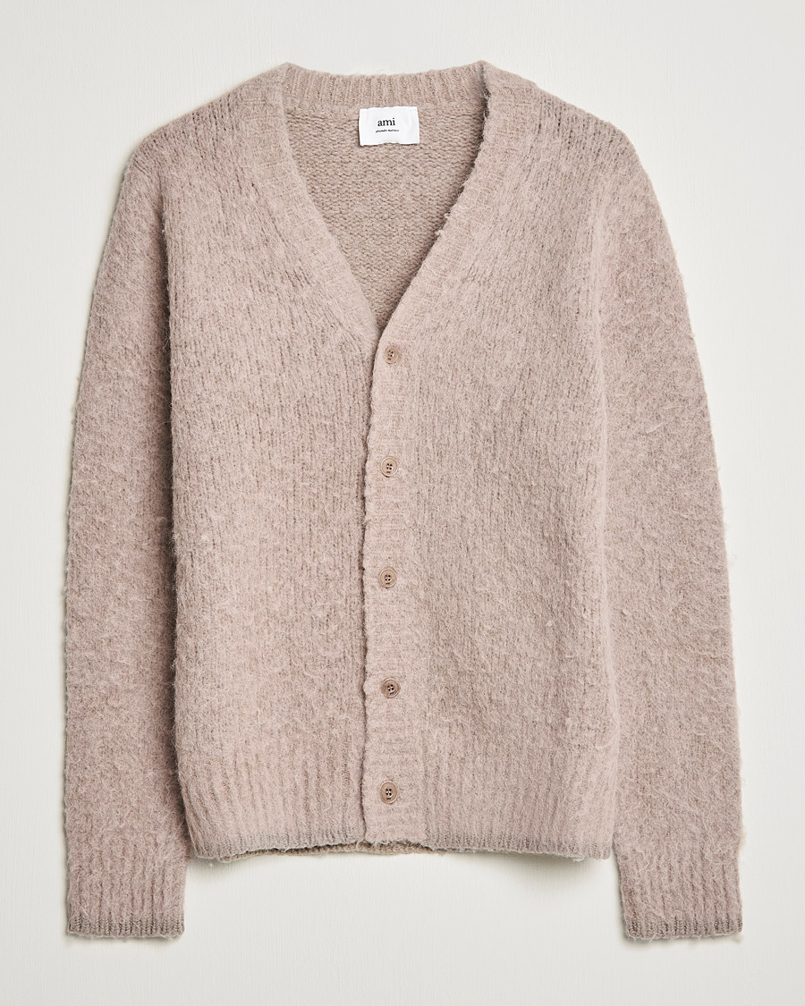 Homme | Pulls Et Tricots | AMI | Brushed Wool Cardigan Beige