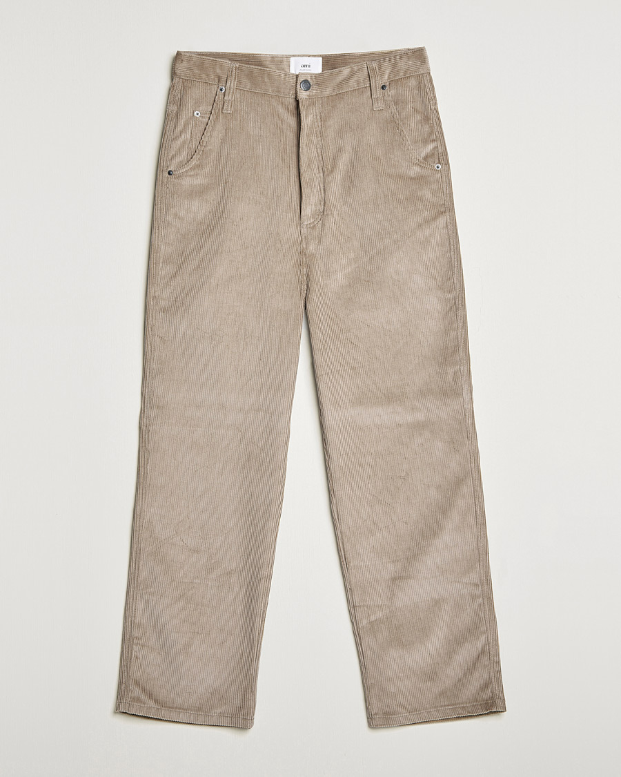 Homme | Pantalons | AMI | Alex Corduroy Trousers Beige