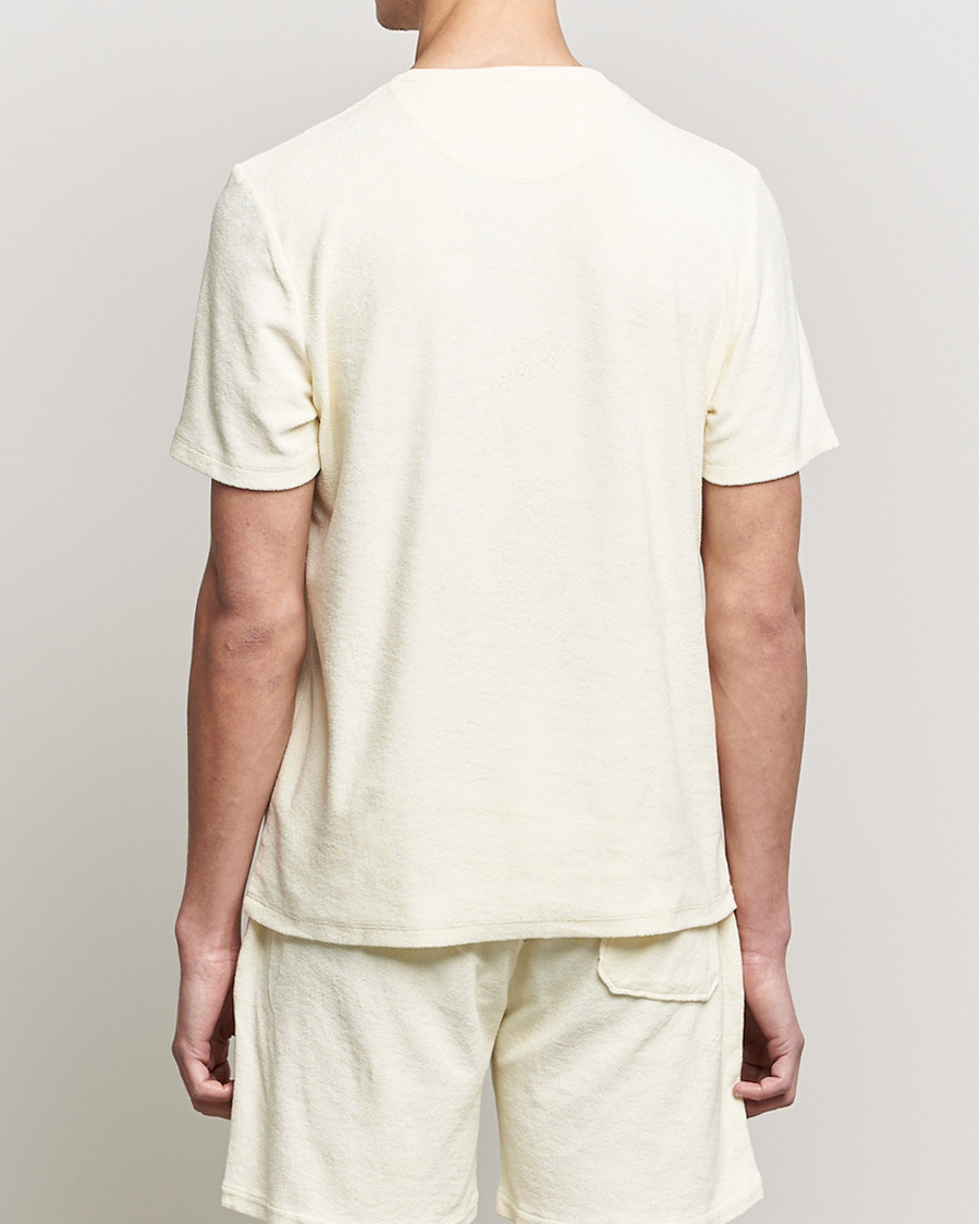 Homme | T-shirts | Stenströms | Towelling Cotton T-Shirt Cream