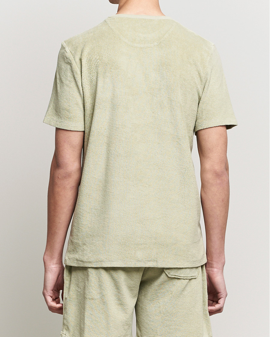 Homme | T-shirts | Stenströms | Towelling Cotton T-Shirt Olive