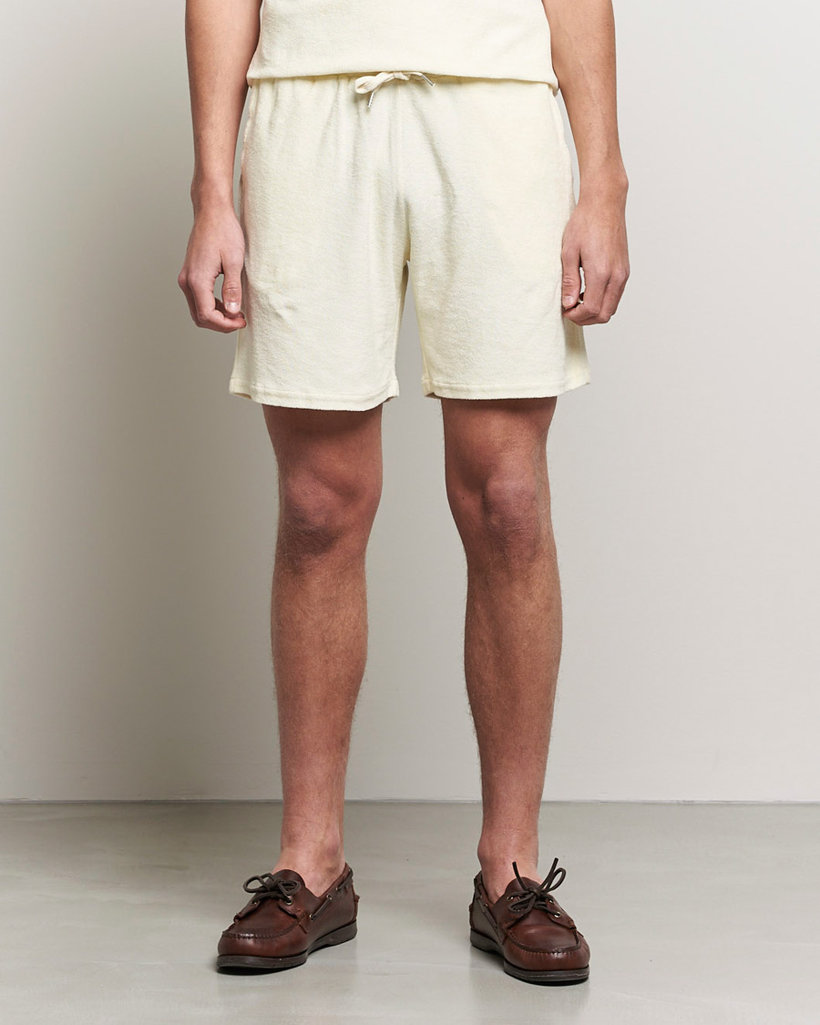 Homme | Shorts | Stenströms | Towelling Cotton Shorts Cream