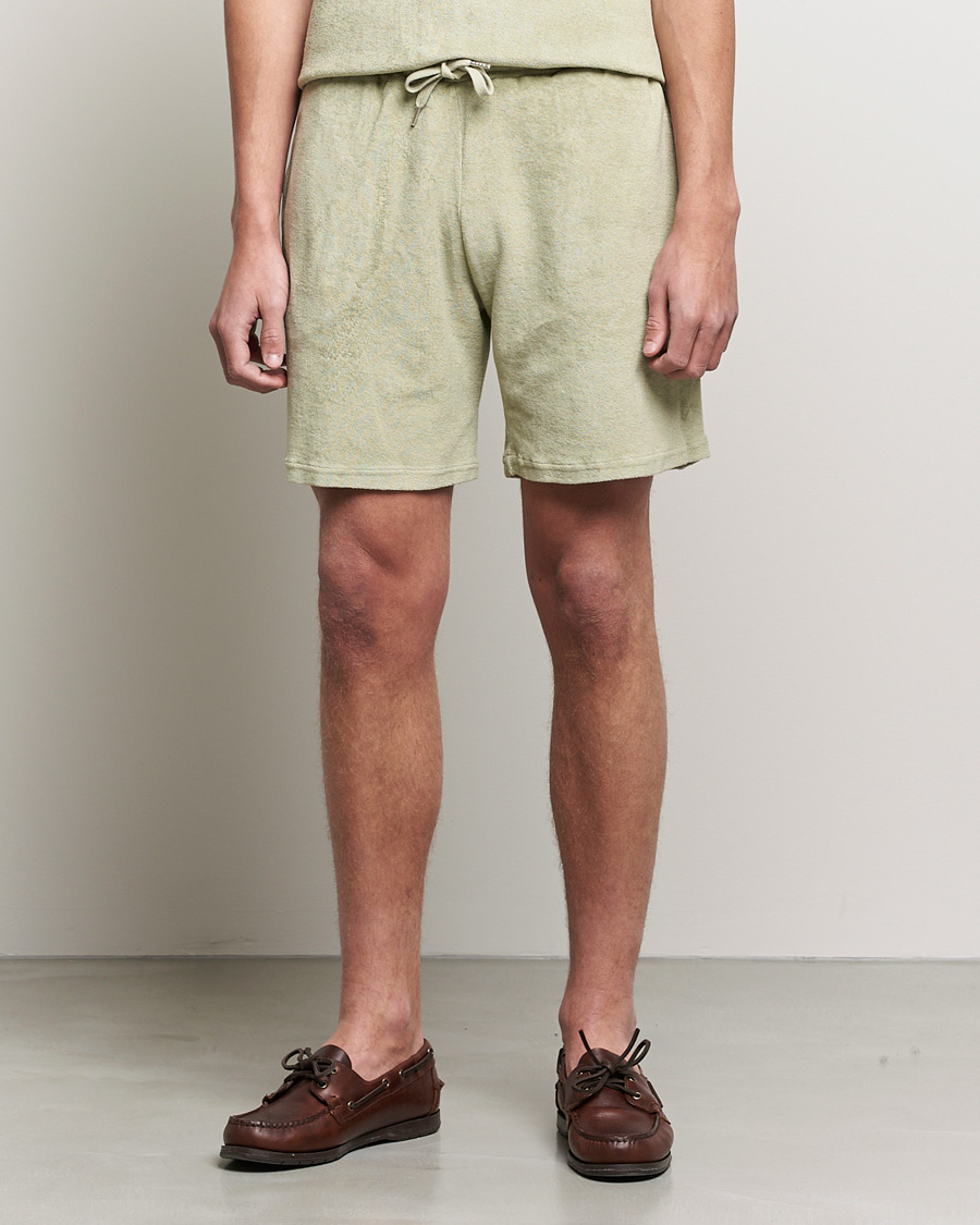 Homme | Shorts | Stenströms | Towelling Cotton Shorts Olive