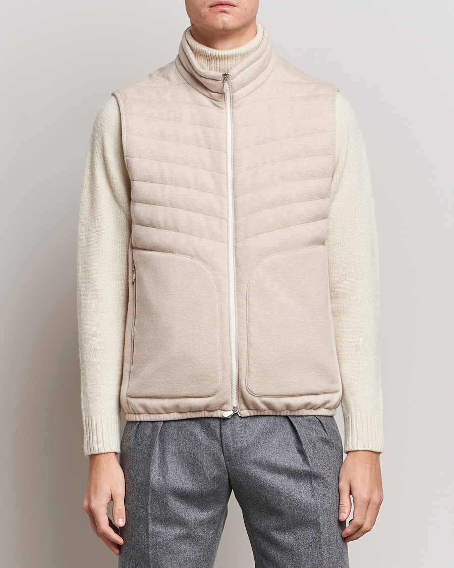 Homme | Manteaux Et Vestes | Brunello Cucinelli | Cashmere Quilted Vest Beige