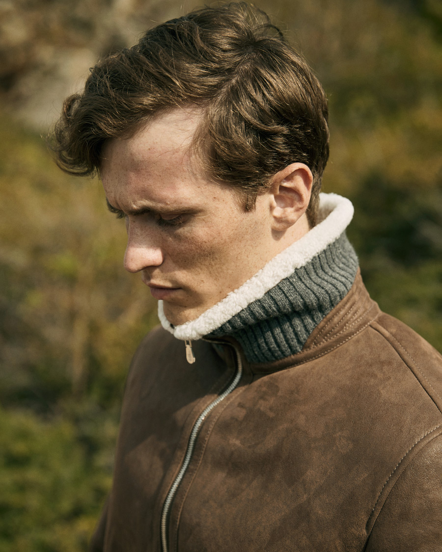 Homme | Manteaux Et Vestes | Brunello Cucinelli | Shearling Flight Jacket Dark Brown