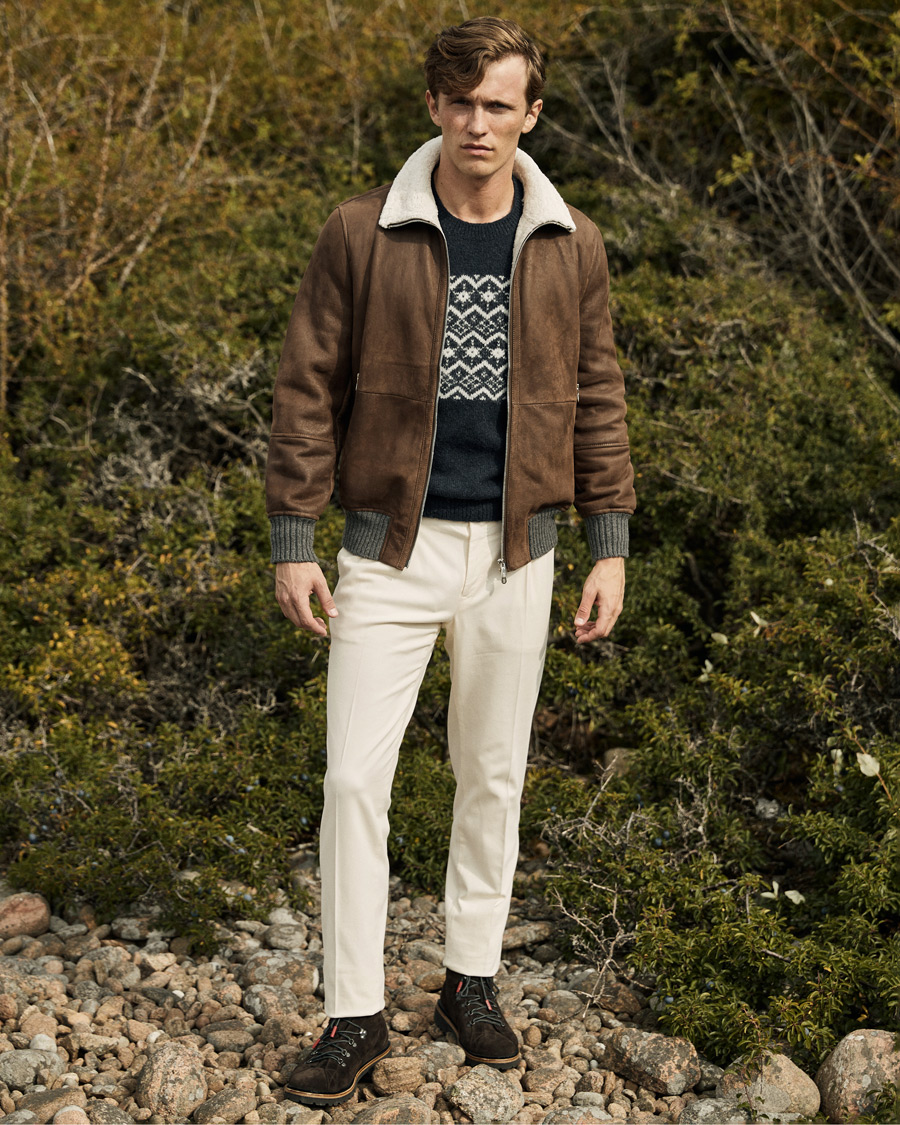 Homme | Manteaux Et Vestes | Brunello Cucinelli | Shearling Flight Jacket Dark Brown