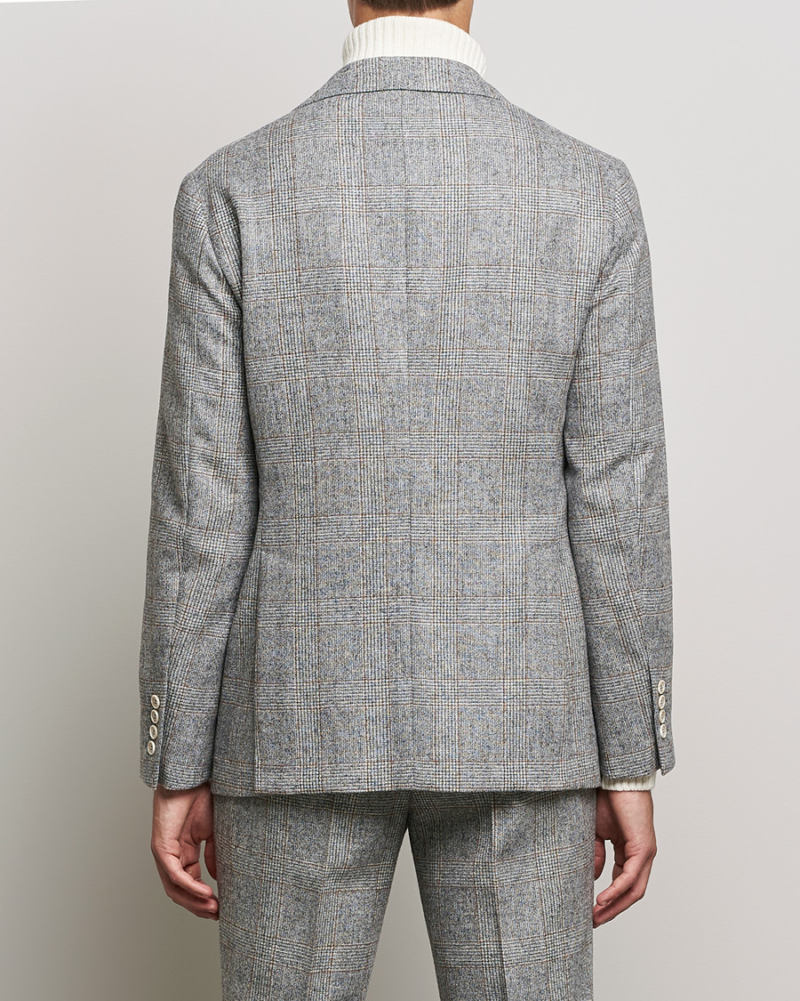 Homme | Costumes | Brunello Cucinelli | Prince Of Wales Flannel Suit Grey Melange