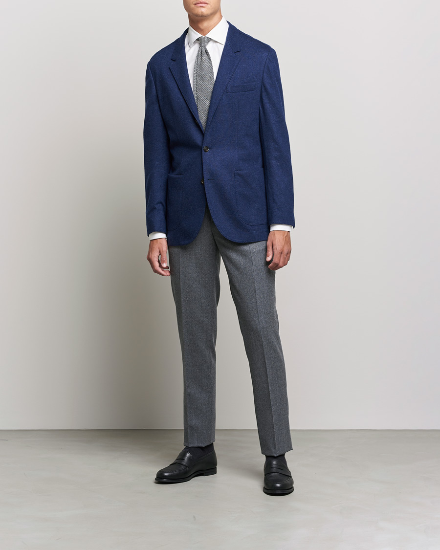 Homme | Blazers | Brunello Cucinelli | Cashmere Jersey Jacket Dark Blue