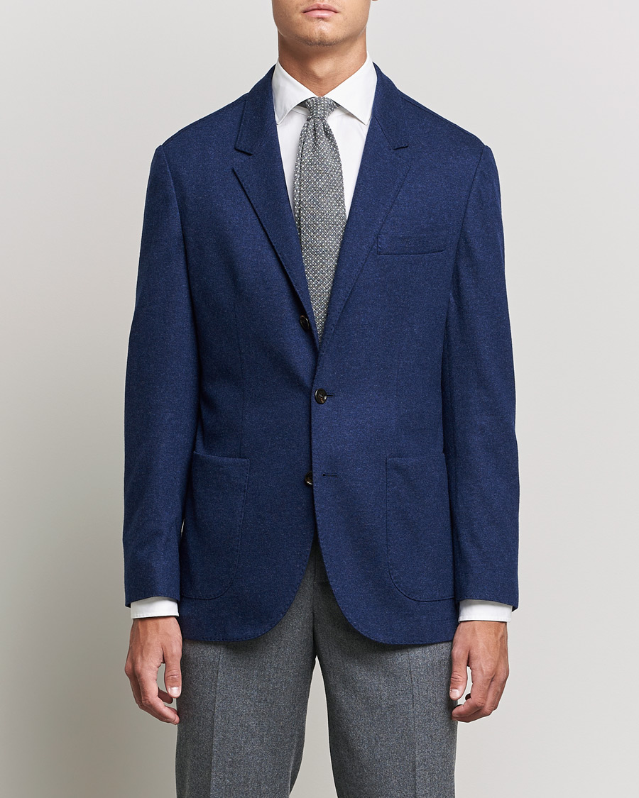 Homme | Blazers | Brunello Cucinelli | Cashmere Jersey Jacket Dark Blue