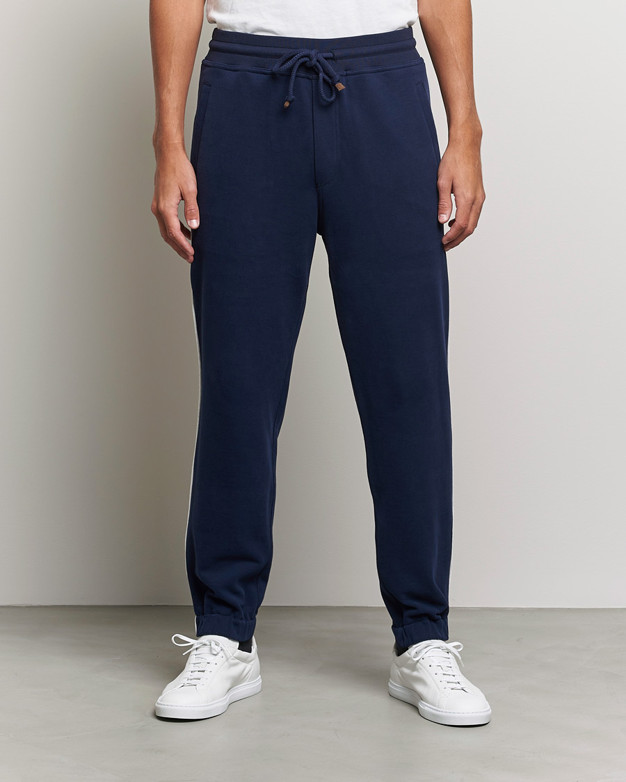 Homme | Pantalons | Brunello Cucinelli | Soft Cotton Joggers Cobalt Blue