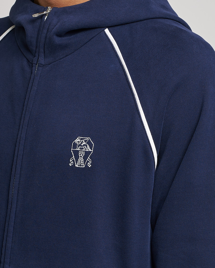 Homme | Pulls Et Tricots | Brunello Cucinelli | Soft Cotton Zip Sweater Cobalt Blue