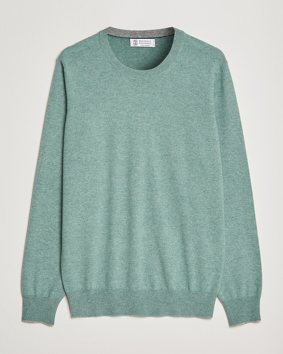 Homme | Pulls Et Tricots | Brunello Cucinelli | 2 Ply Cashmere Pullover Emerald Green
