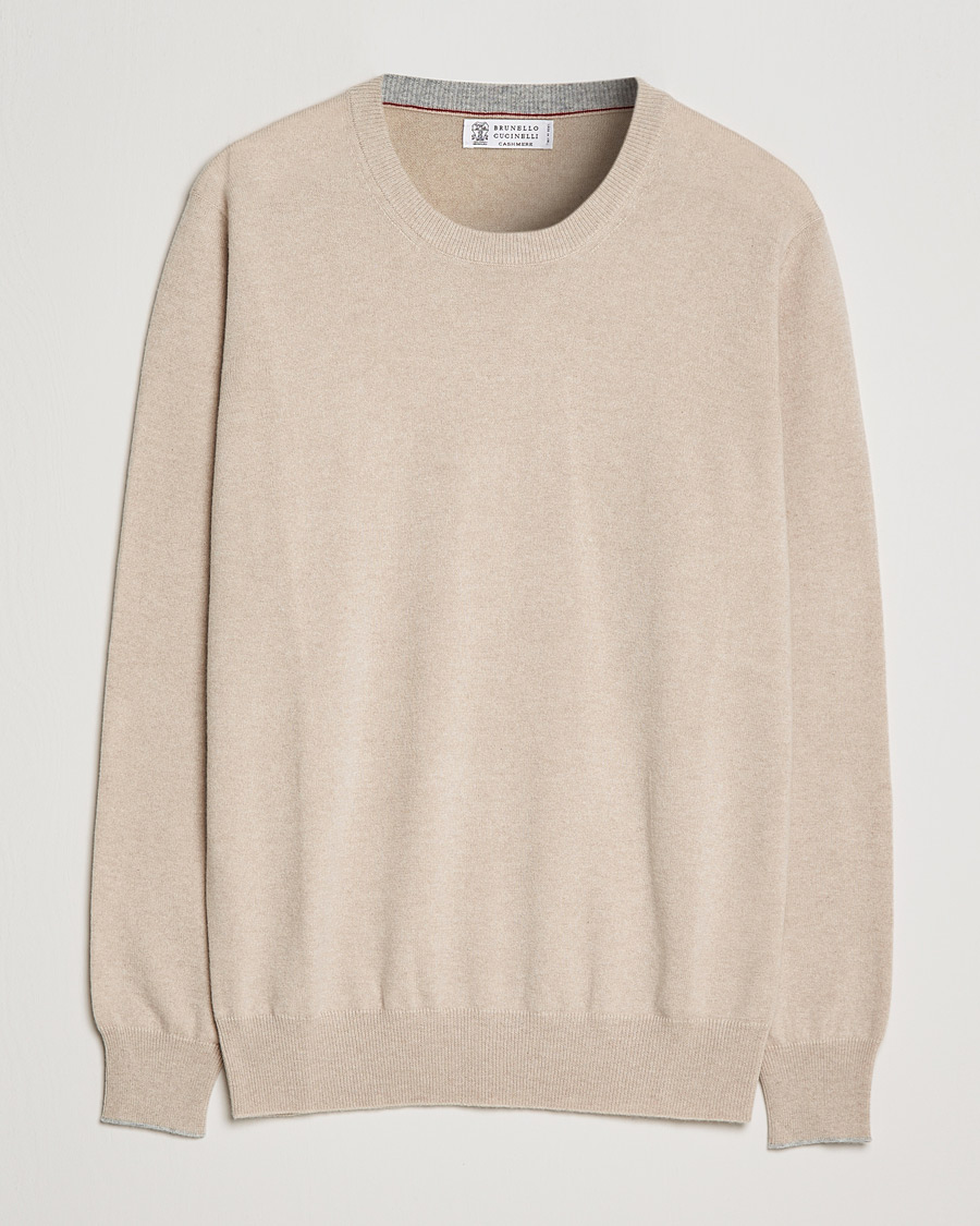 Homme | Pulls Et Tricots | Brunello Cucinelli | 2 Ply Cashmere Pullover Sand