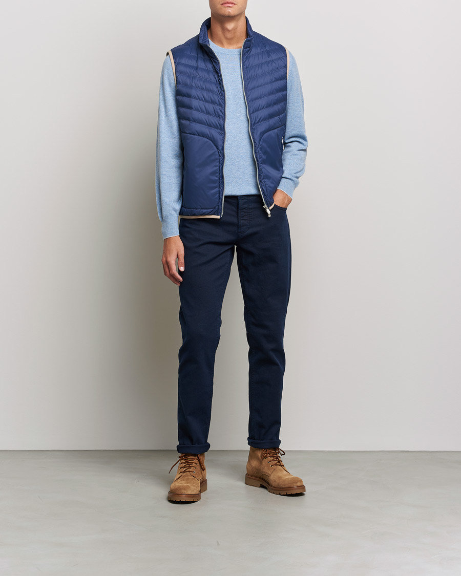 Homme | Pulls Et Tricots | Brunello Cucinelli | 2 Ply Cashmere Pullover Light Blue