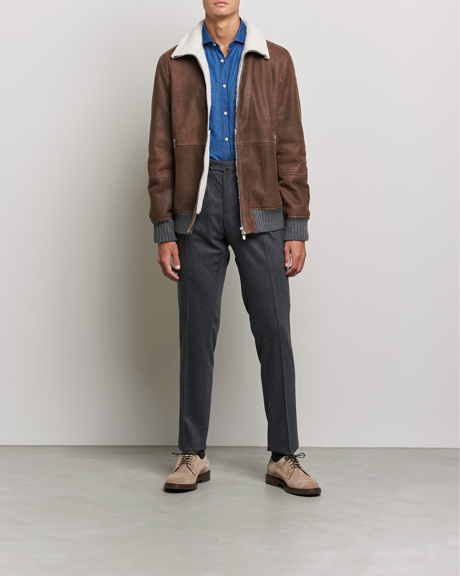 Homme | Chemises | Brunello Cucinelli | Slim Fit Denim Shirt Dark Indigo