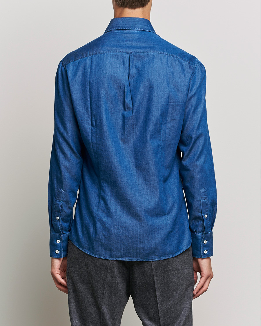 Homme | Chemises | Brunello Cucinelli | Slim Fit Denim Shirt Dark Indigo