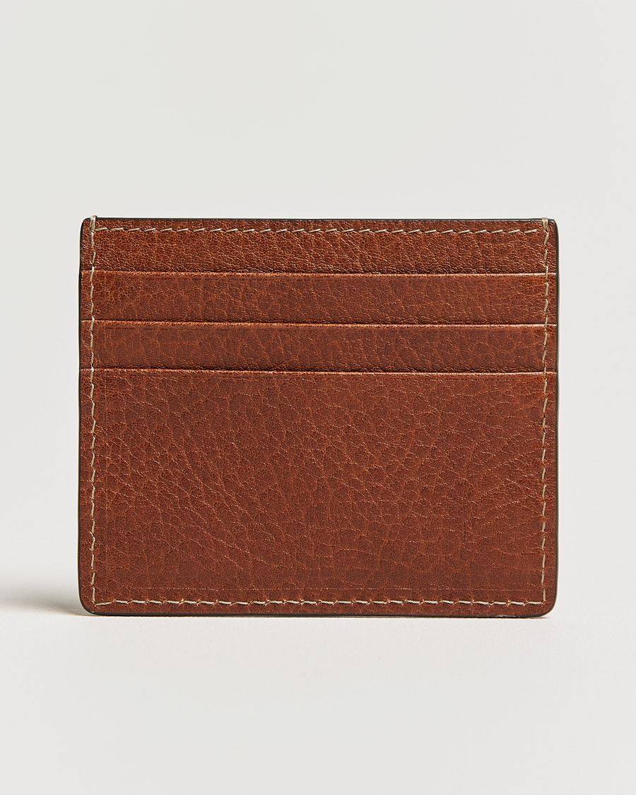 Homme | Brunello Cucinelli Grain Leather Card Holder Cognac | Brunello Cucinelli | Grain Leather Card Holder Cognac