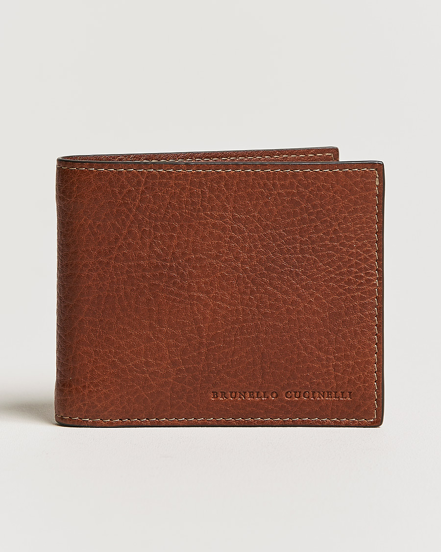 Homme | Brunello Cucinelli Grain Leather Wallet Cognac | Brunello Cucinelli | Grain Leather Wallet Cognac