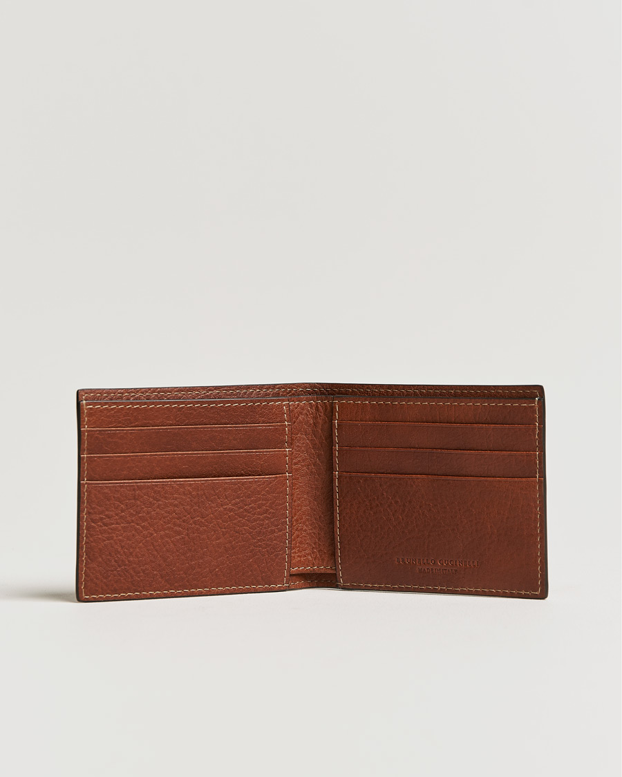 Homme | Brunello Cucinelli Grain Leather Wallet Cognac | Brunello Cucinelli | Grain Leather Wallet Cognac