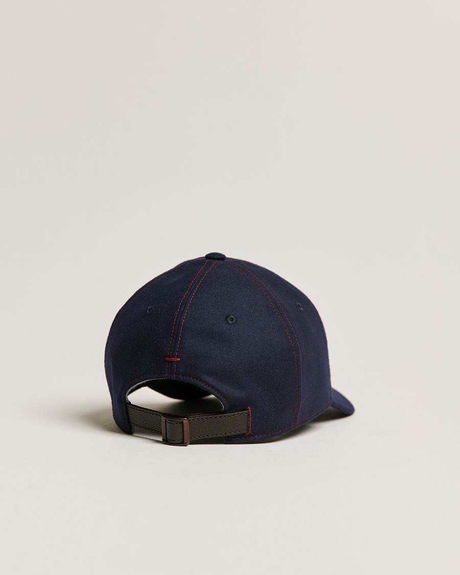 Homme | Brunello Cucinelli Flannel Baseball Cap Navy | Brunello Cucinelli | Flannel Baseball Cap Navy