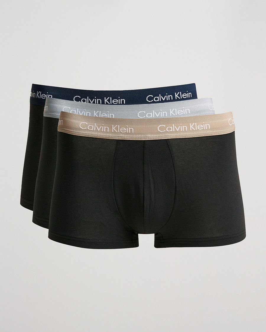 Homme | Sous-Vêtements Et Chaussettes | Calvin Klein | Cotton Stretch 3-Pack Low Rise Trunk Black
