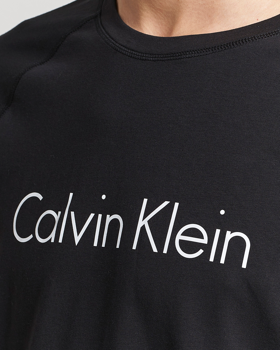 Homme | Peignoirs Et Pyjamas | Calvin Klein | Logo Long Sleeve Pyjama Set Black/White