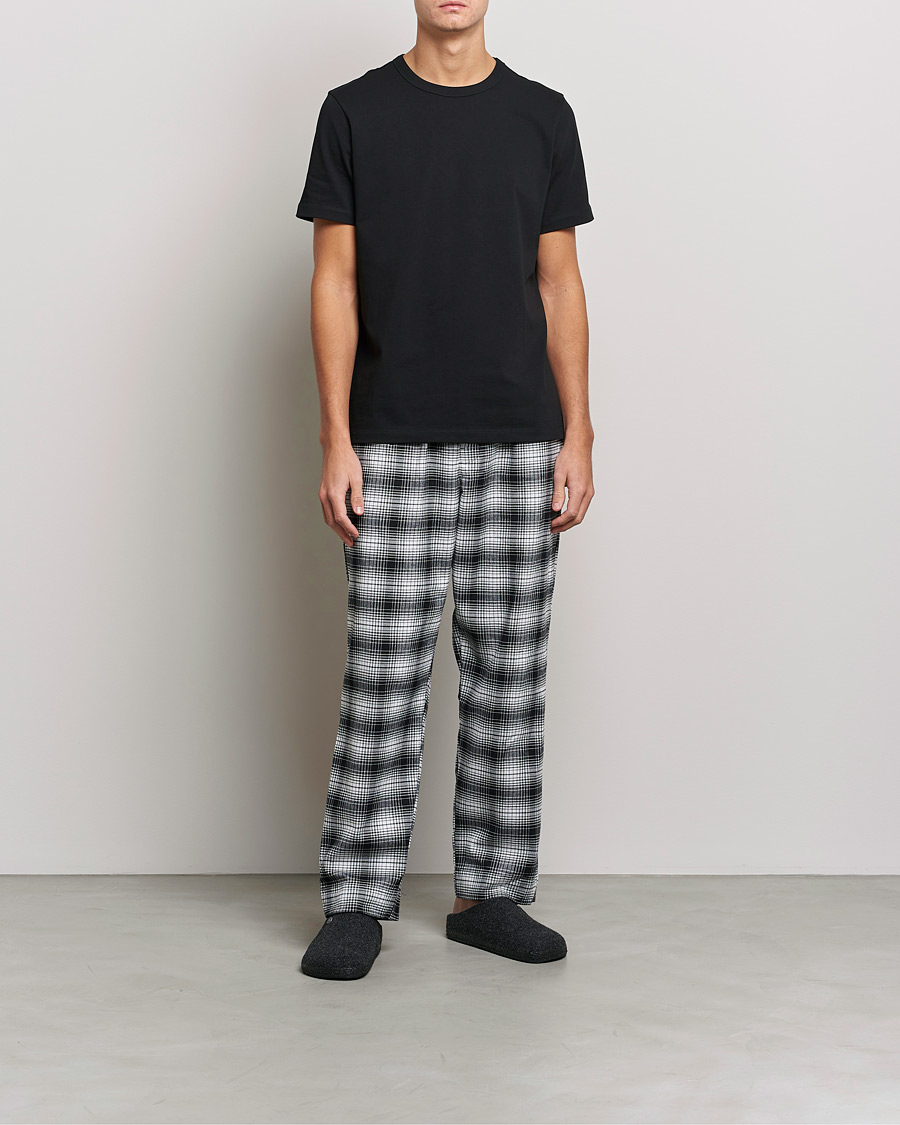 Homme | Peignoirs Et Pyjamas | Calvin Klein | Brushed Cotton Checked Pyjama Pants Black/White