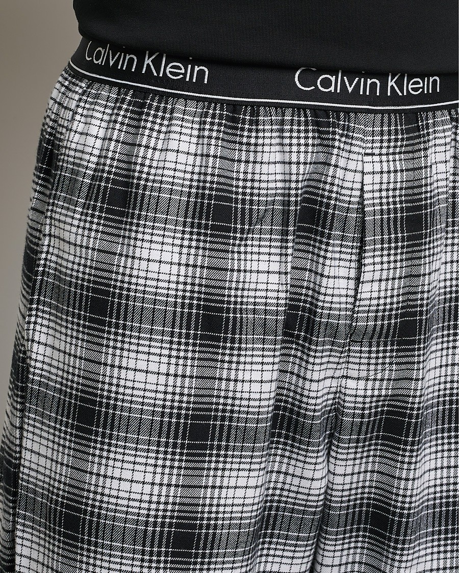 Homme | Peignoirs Et Pyjamas | Calvin Klein | Brushed Cotton Checked Pyjama Pants Black/White