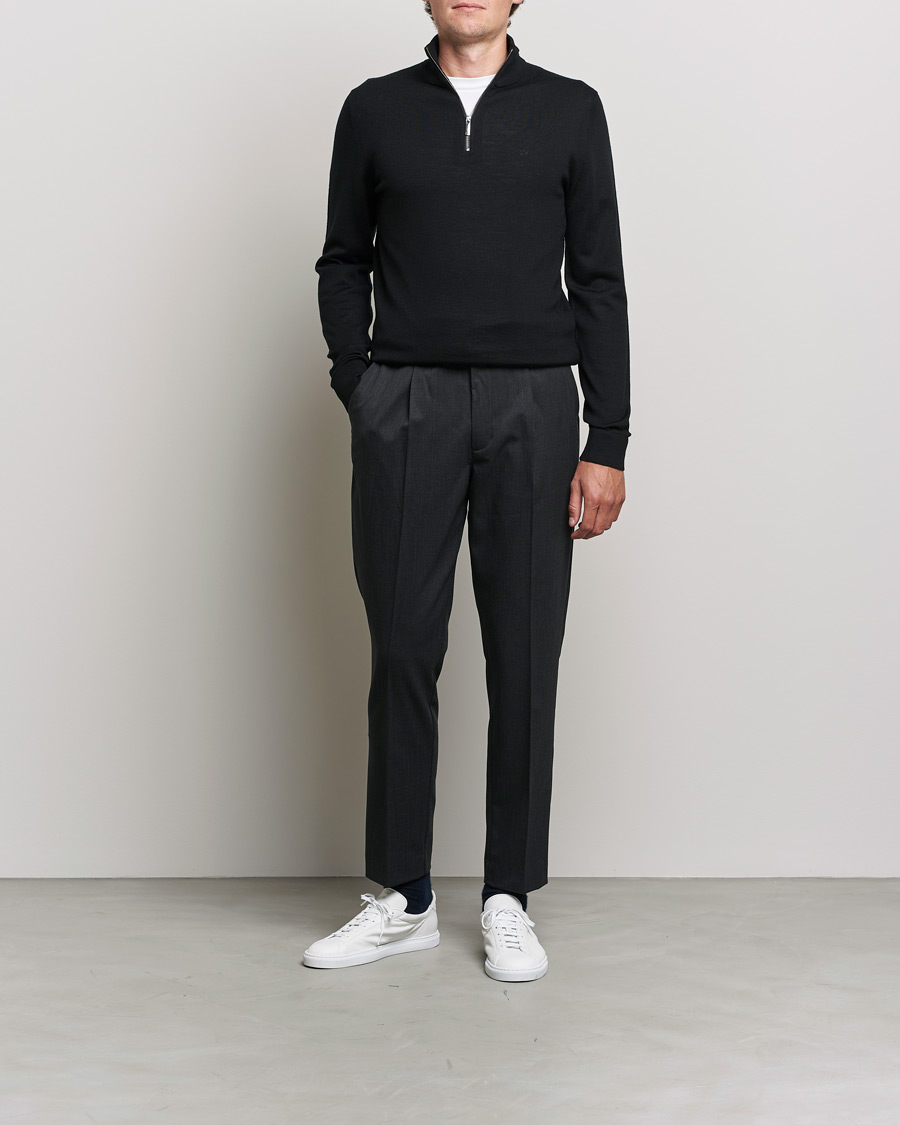 Homme | Pulls Et Tricots | Calvin Klein | Superior Wool Half Zip Sweater Black