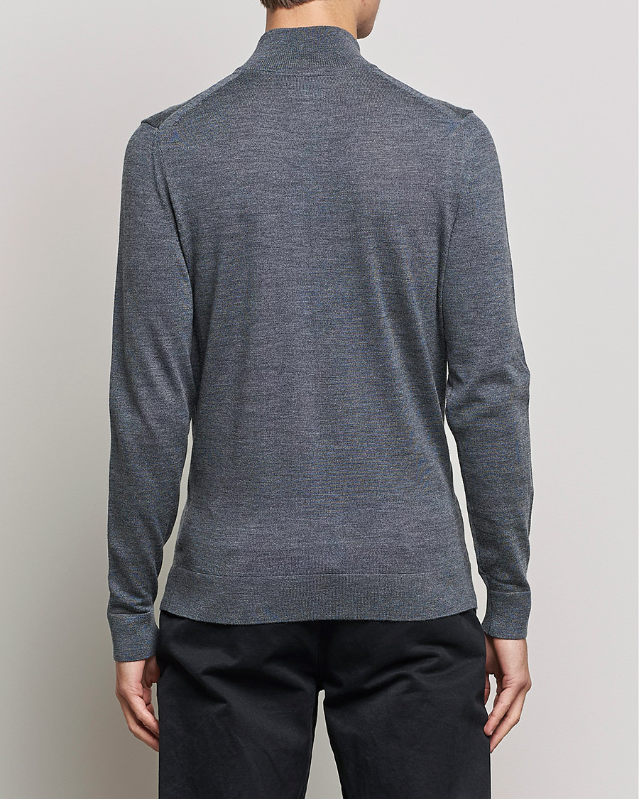 Homme | Pulls Et Tricots | Calvin Klein | Superior Wool Full Zip Sweater Dark Grey Heather